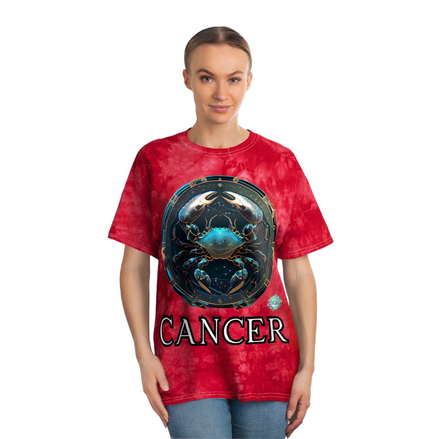 DCAL Zodiac Collection "Cancer" Tie-Dye Tee, Crystal