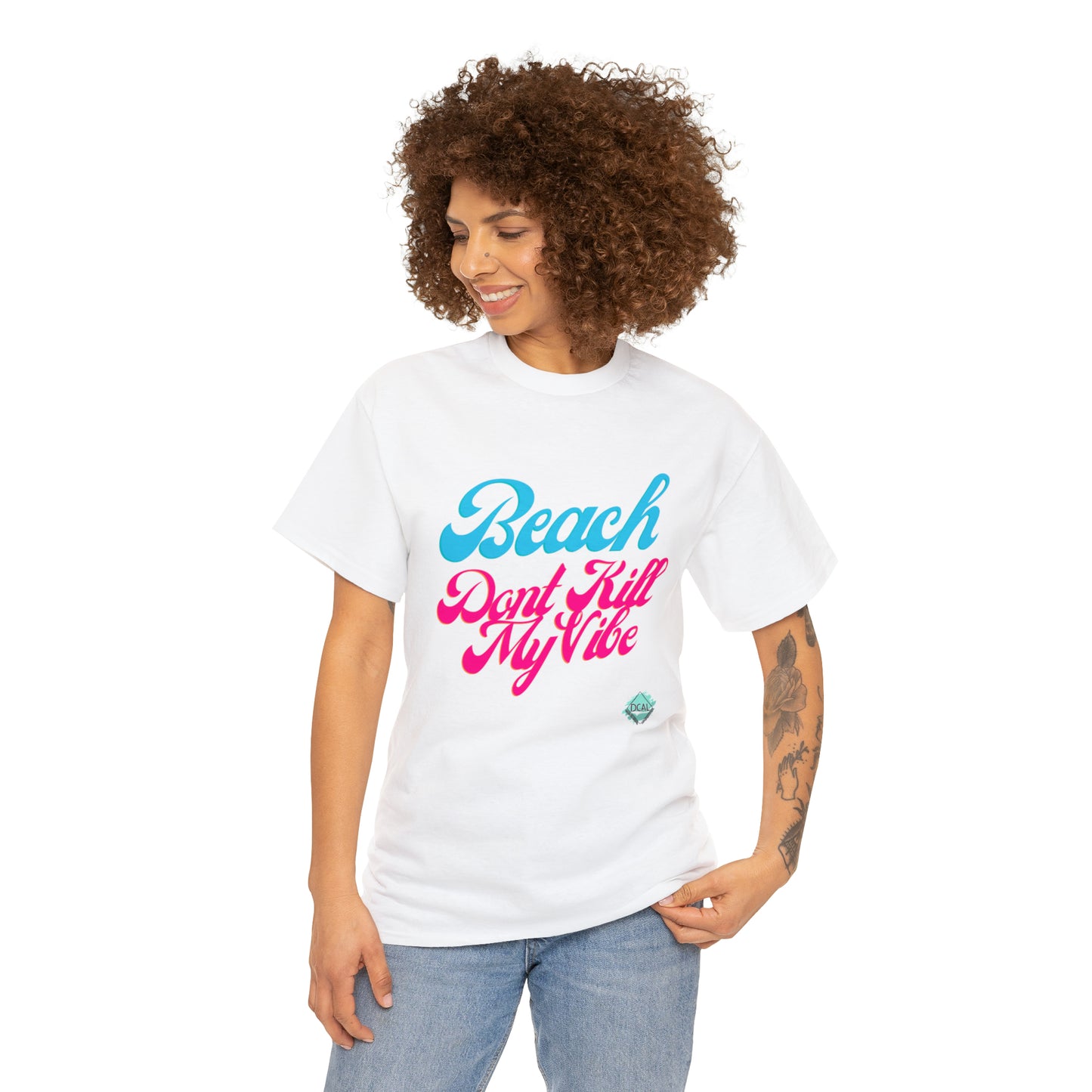 DCAL Beach Collection "Beach Dont Kill My Vibe" Unisex Heavy Cotton Tee