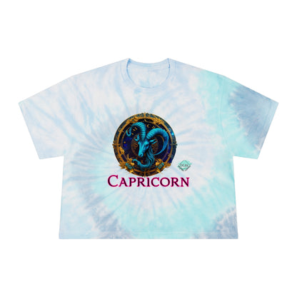 DCAL Zodiac Collection "Capricorn" Women's Tie-Dye Crop Tee