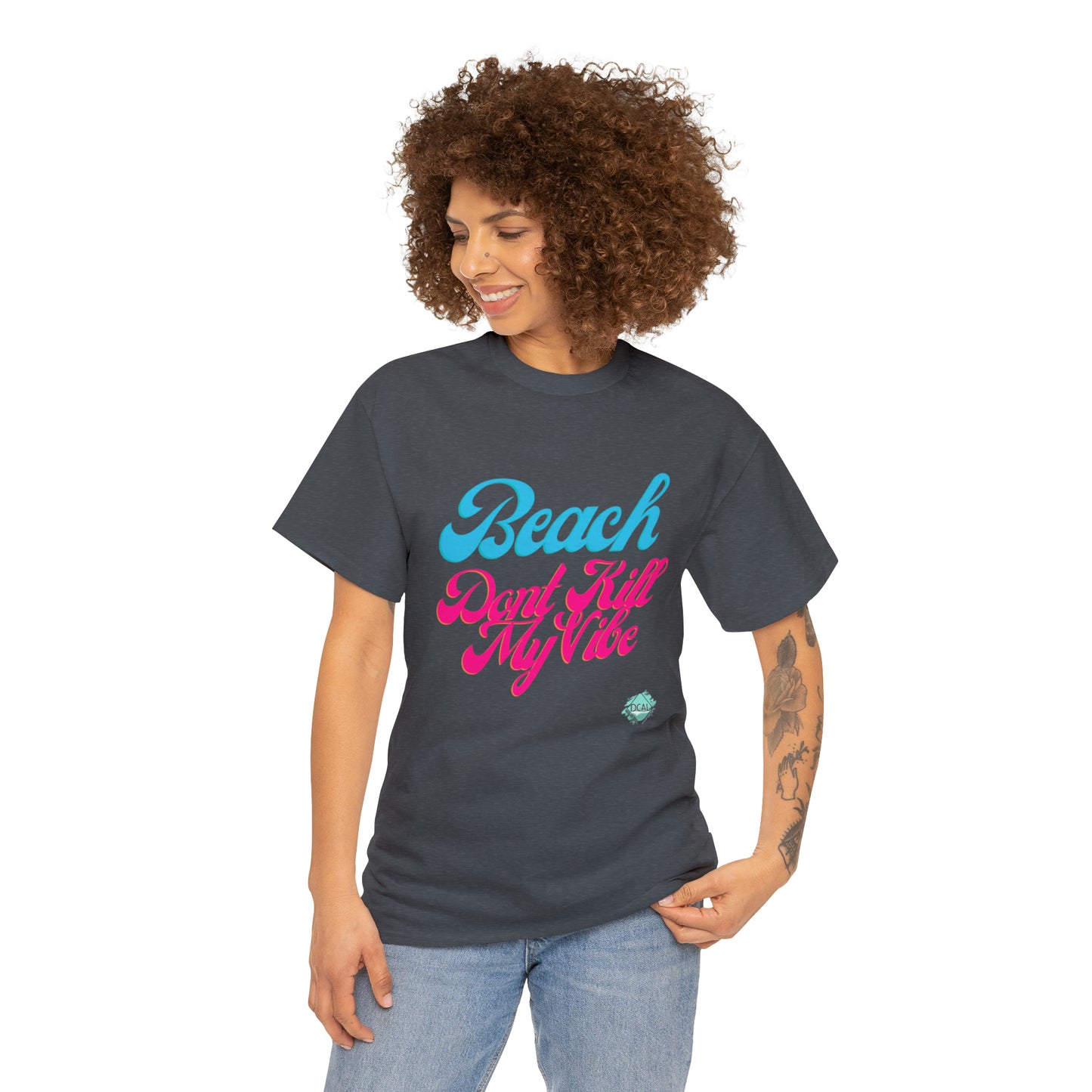 DCAL Beach Collection "Beach Dont Kill My Vibe" Unisex Heavy Cotton Tee