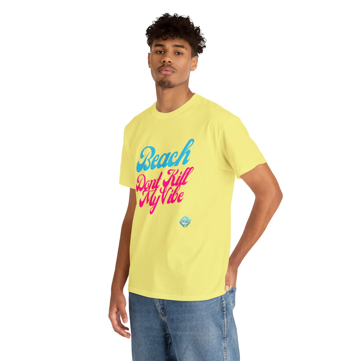 DCAL Beach Collection "Beach Dont Kill My Vibe" Unisex Heavy Cotton Tee