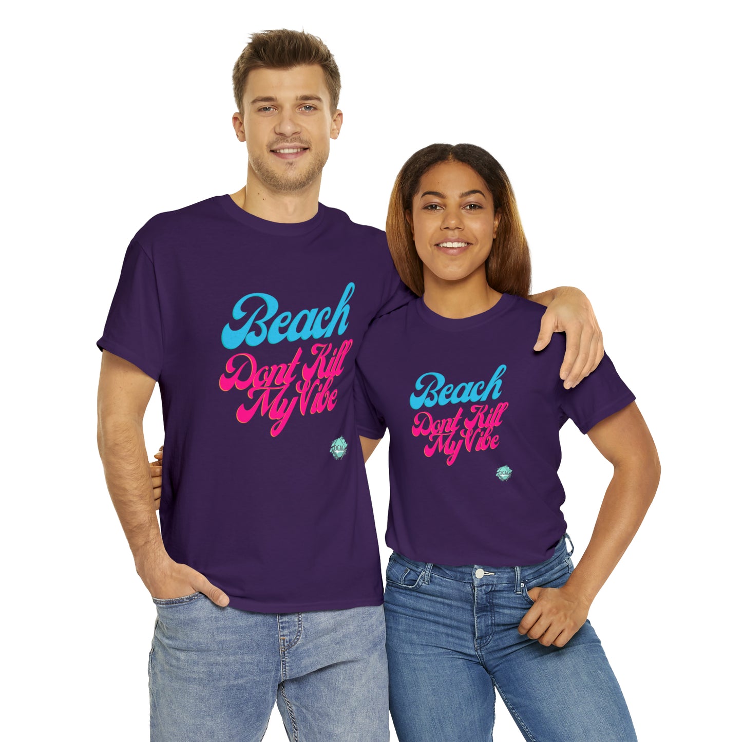 DCAL Beach Collection "Beach Dont Kill My Vibe" Unisex Heavy Cotton Tee