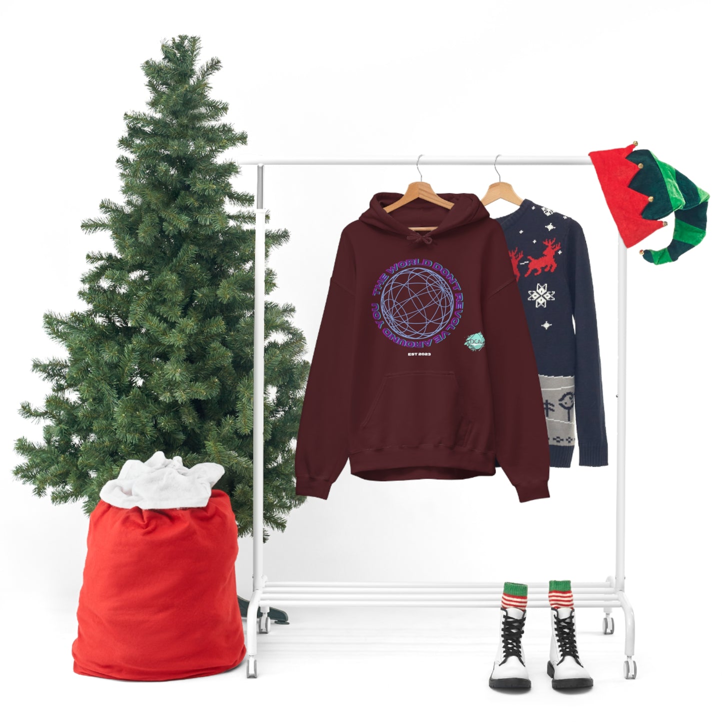 DCAL Graphic Tees "The World Don't Revolve Around you" Unisex Heavy Blend™ Hooded Sweatshirt