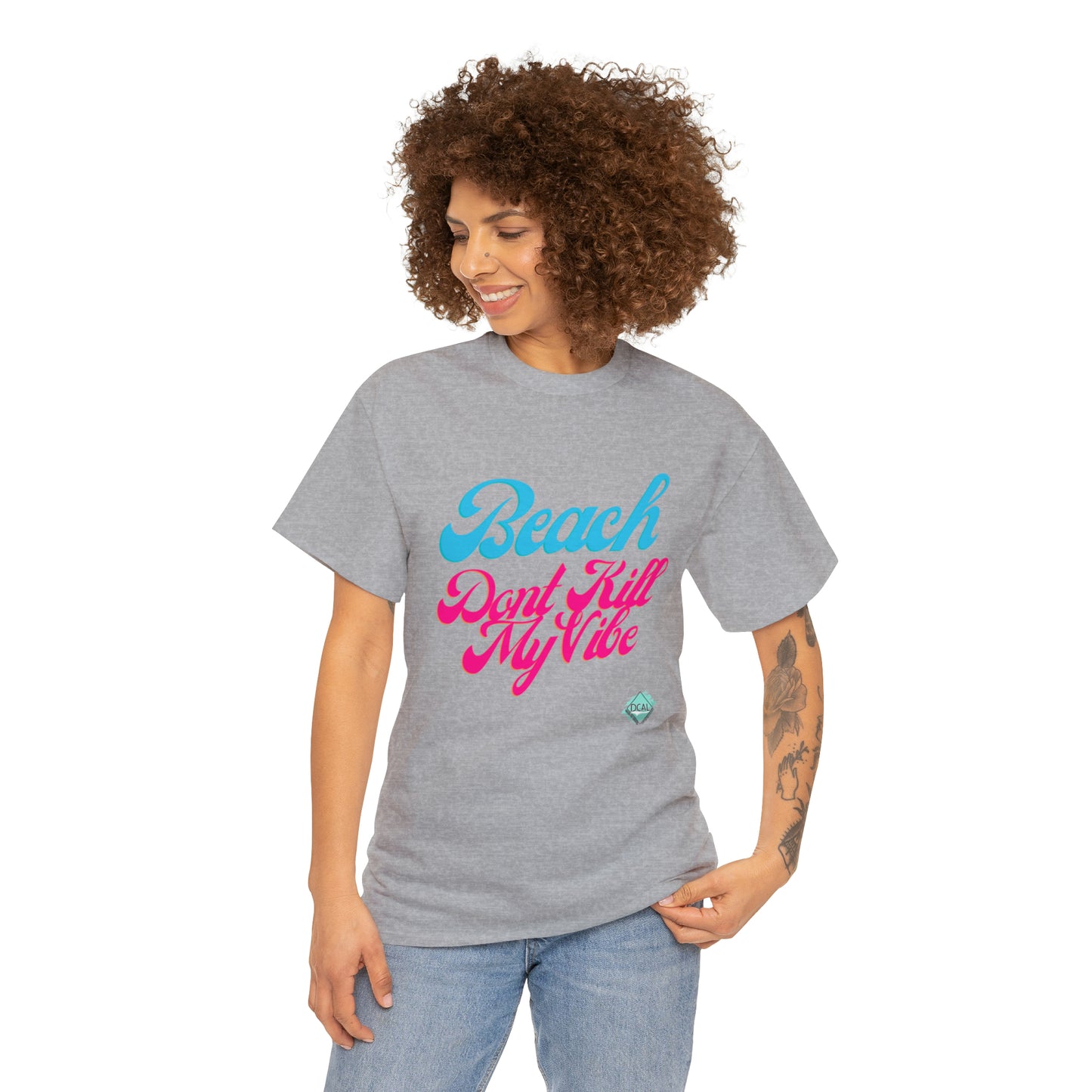 DCAL Beach Collection "Beach Dont Kill My Vibe" Unisex Heavy Cotton Tee