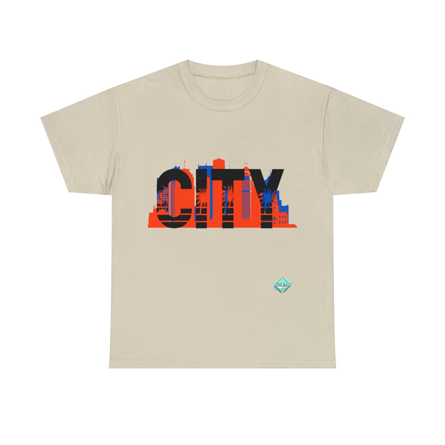 DCAL Downtown Diaries "City" Orange&Blue "Unisex Heavy Cotton Tee