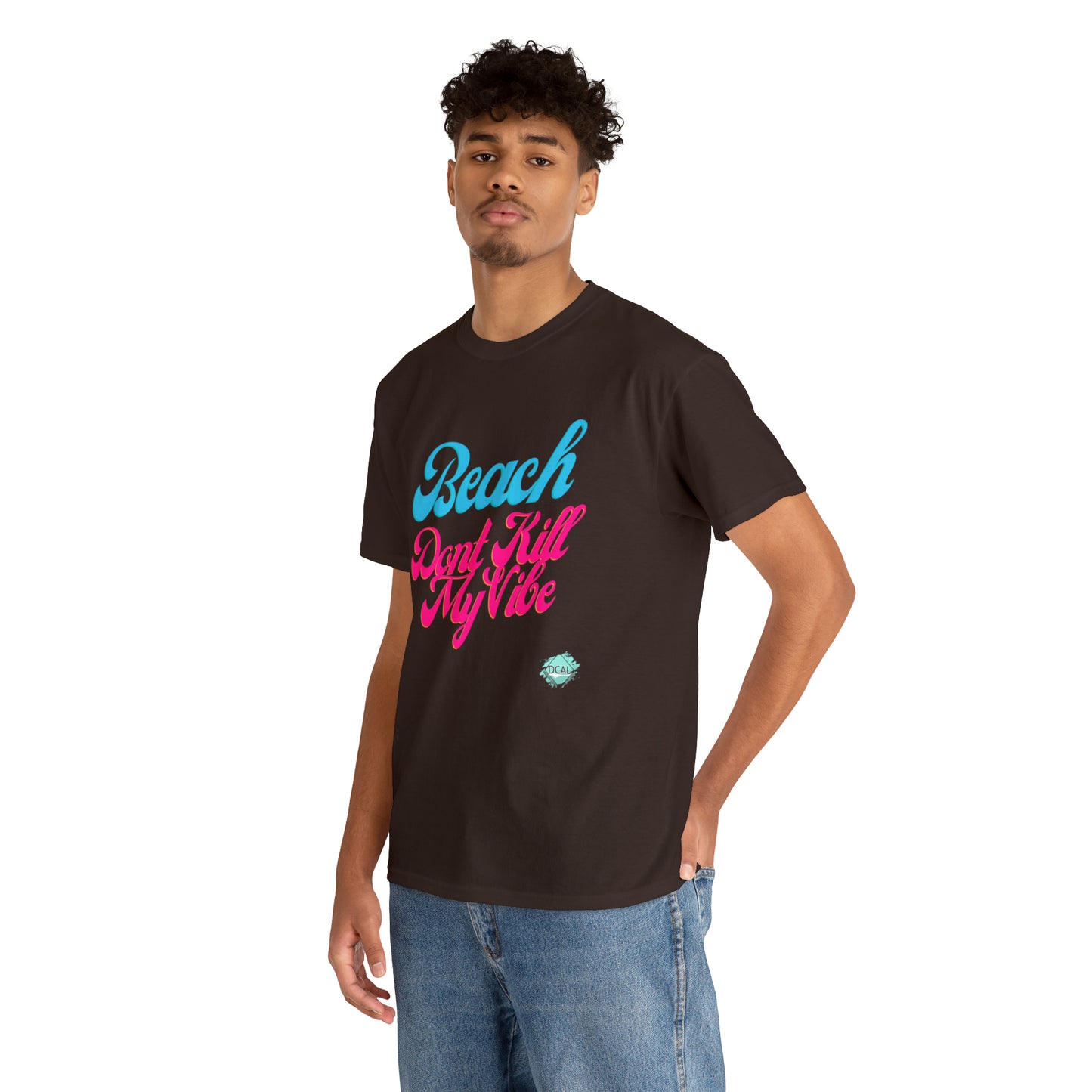 DCAL Beach Collection "Beach Dont Kill My Vibe" Unisex Heavy Cotton Tee