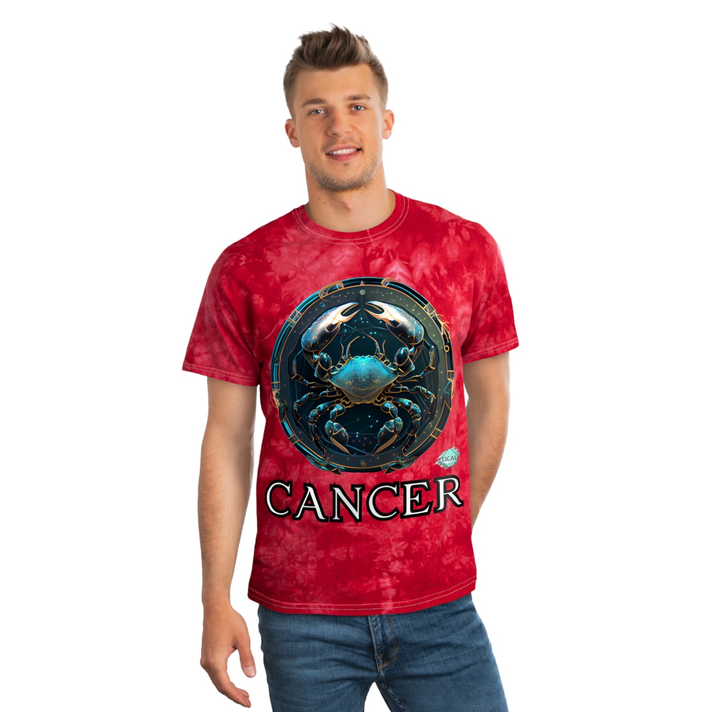 DCAL Zodiac Collection "Cancer" Tie-Dye Tee, Crystal