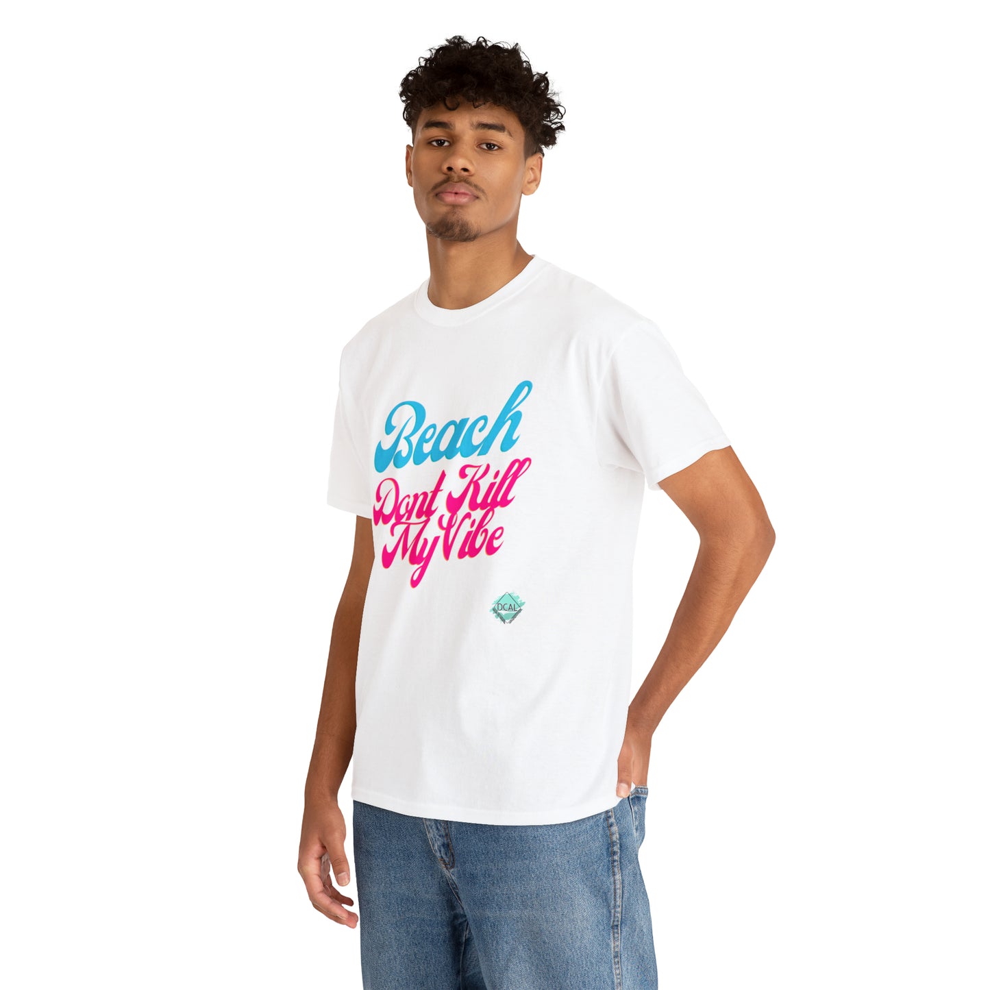 DCAL Beach Collection "Beach Dont Kill My Vibe" Unisex Heavy Cotton Tee