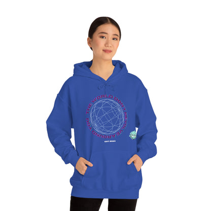 DCAL Graphic Tees "The World Don't Revolve Around you" Unisex Heavy Blend™ Hooded Sweatshirt