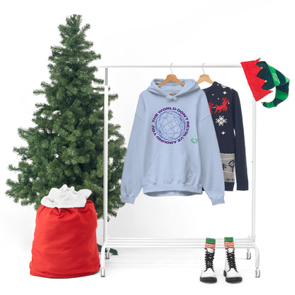 DCAL Graphic Tees "The World Don't Revolve Around you" Unisex Heavy Blend™ Hooded Sweatshirt