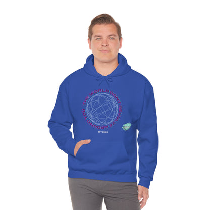 DCAL Graphic Tees "The World Don't Revolve Around you" Unisex Heavy Blend™ Hooded Sweatshirt